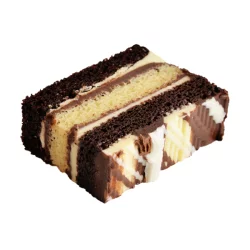 L&B Triple Chocolate Tiger Shortcake Slice