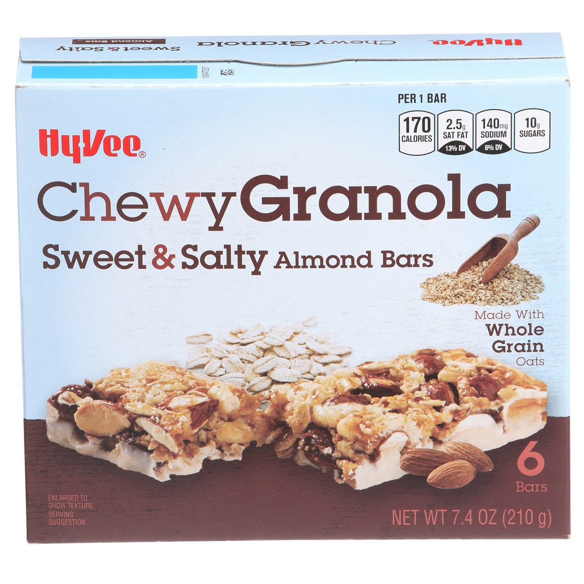 slide 1 of 1, Hy-vee Sweet & Salty Almond Chewy Granola Bars, 7.4 oz