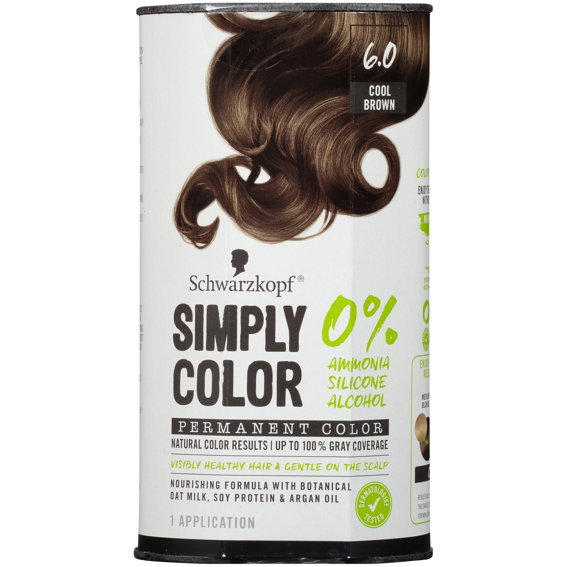 slide 1 of 1, Schwarzkopf Simply Color Permanent Hair Color, 6.0 Cool Brown, 5.7 fl oz