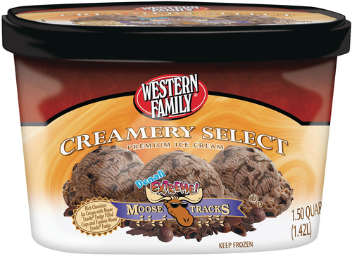 slide 1 of 1, Western Family Prem Extrm Moose Tracks Den, 48 oz