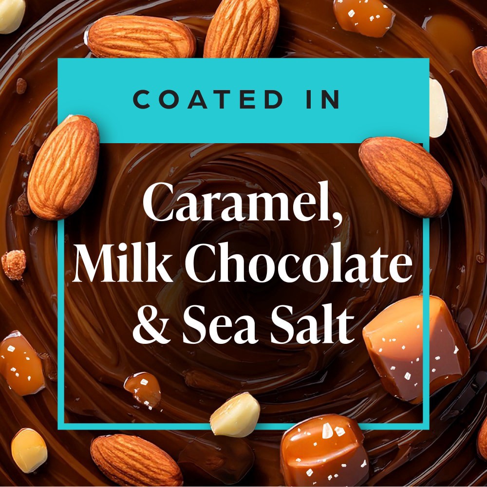 slide 4 of 5, Private Selection Milk Chocolate Carmel Sea Salt Almonds, 5 oz