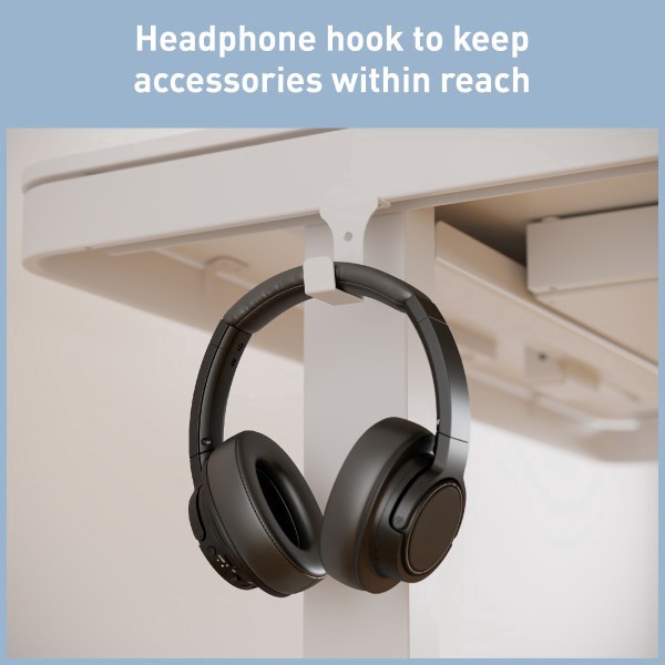 slide 5 of 10, Realspace® 47"" Vetra Electric Height-Adjustable Standing Desk, White, 1 ct