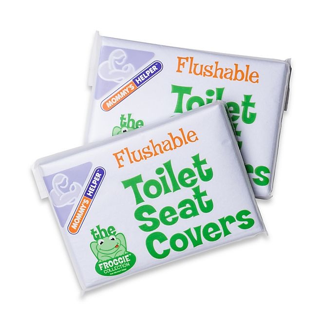 slide 1 of 1, Mommy's Helper Flushable Toilet Seat Covers, 20 ct