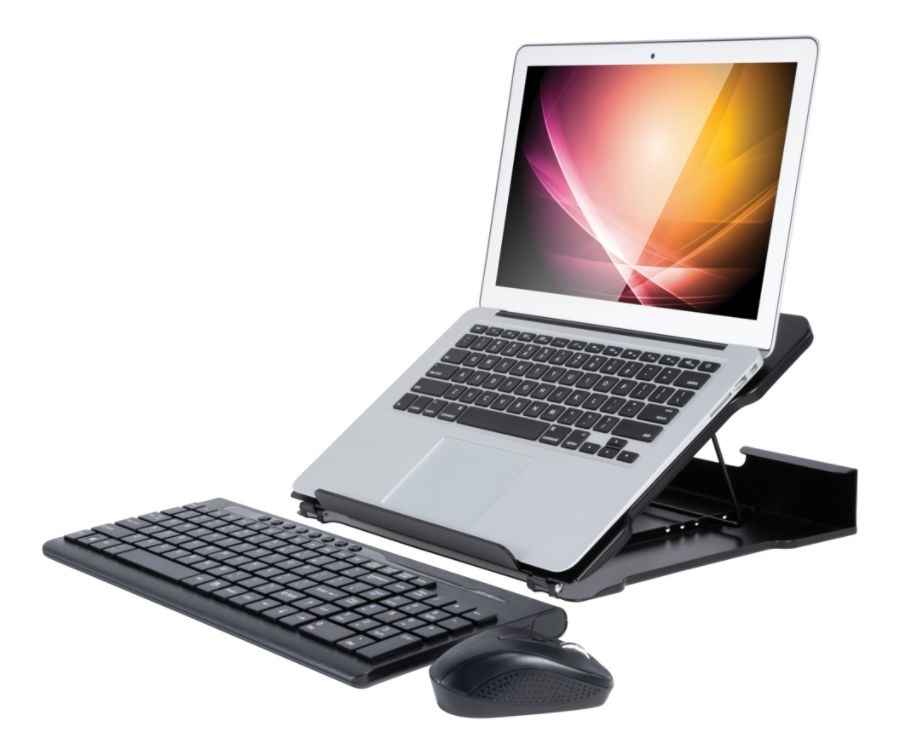 slide 5 of 10, Allsop Adjustable Metal Laptop Stand, 2-1/2''H X 13-7/16''W X 11-1/2''D, Black, 1 ct