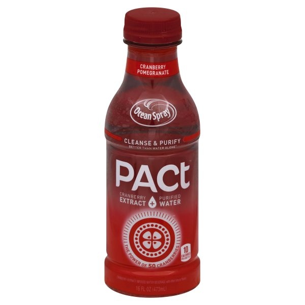 slide 1 of 1, Ocean Spray Pact Cranberry Pomegranate Cranberry Infused Water Beverage, 16 fl oz