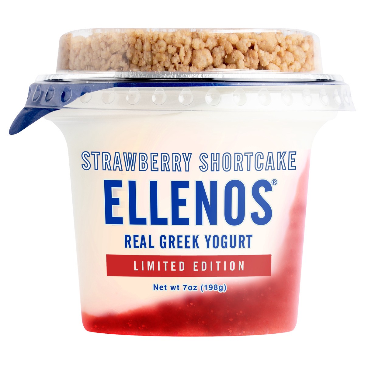 slide 2 of 7, Ellenos Real Greek Strawberry Shortcake Yogurt 7 oz, 7 oz