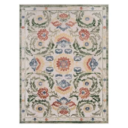 Room & Retreat Viola Inez Outdoor Rug, 63x84 In, Cream