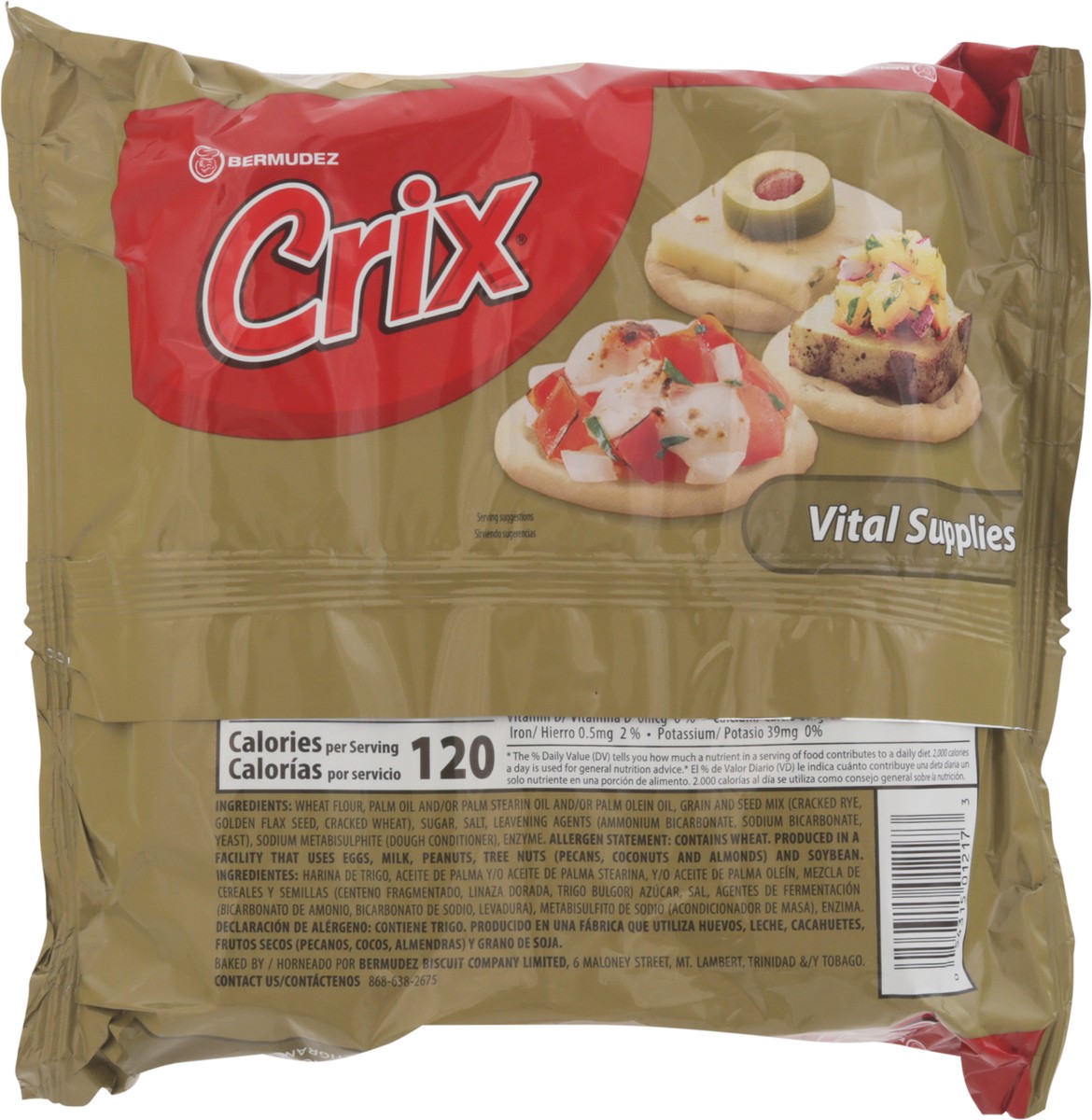 slide 2 of 12, Bermudez Crix Multigrain Crackers 3 - 3.4 oz Packs, 3 ct