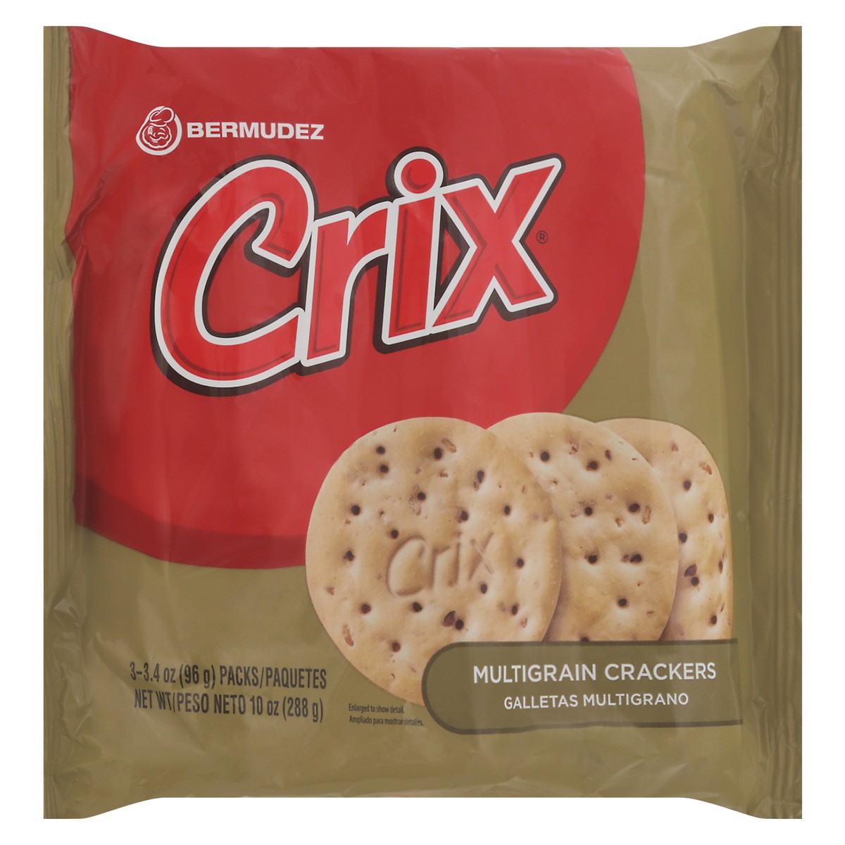 slide 1 of 12, Bermudez Crix Multigrain Crackers 3 - 3.4 oz Packs, 3 ct