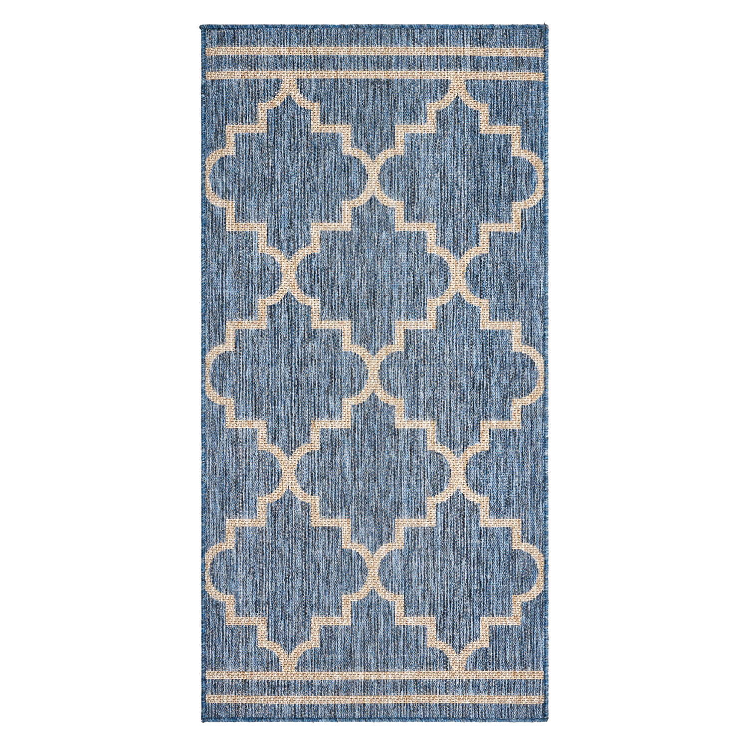 slide 1 of 3, Room & Retreat Tropea Casbah Outdoor Runner, 30x60 In, Navy, 1 ct