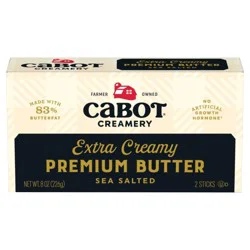 Cabot Creamery Extra Creamy Sea Salted Butter Sticks 8 oz
