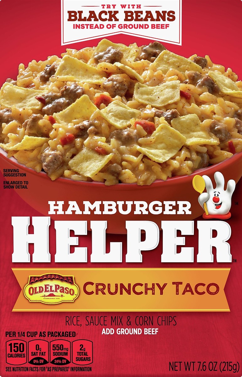 slide 3 of 9, Hamburger Helper Crunchy Taco 7.6 oz, 7.6 oz