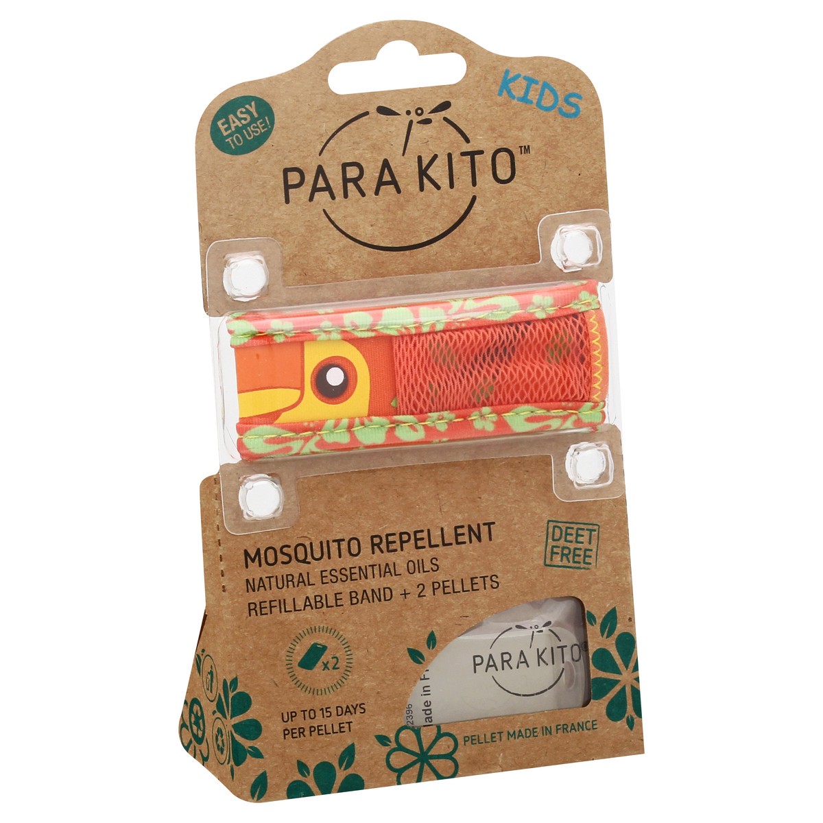 slide 4 of 12, PARA'KITO Kids Refillable Band + 2 Pellets 3-7 Yrs Mosquito Repellent 1 ea, 1 ct