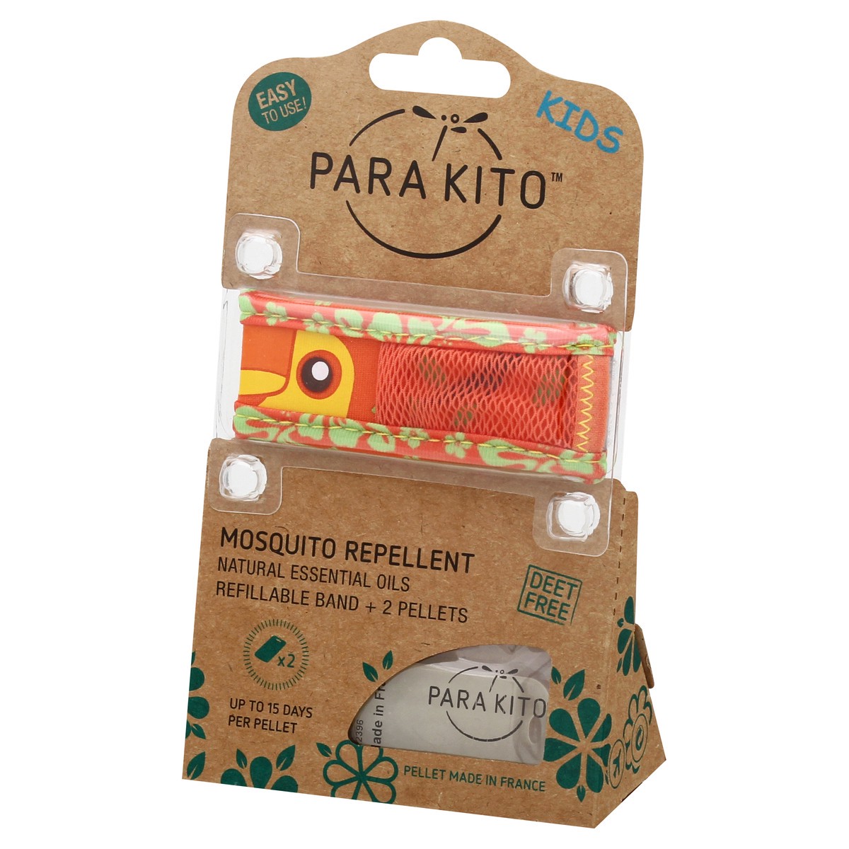 slide 5 of 12, PARA'KITO Kids Refillable Band + 2 Pellets 3-7 Yrs Mosquito Repellent 1 ea, 1 ct