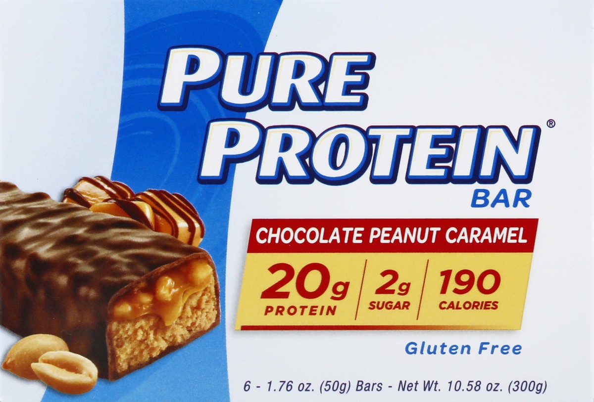 slide 4 of 6, Pure Protein Revolution Caramel Peanut Bars, 6 ct; 1.76 oz