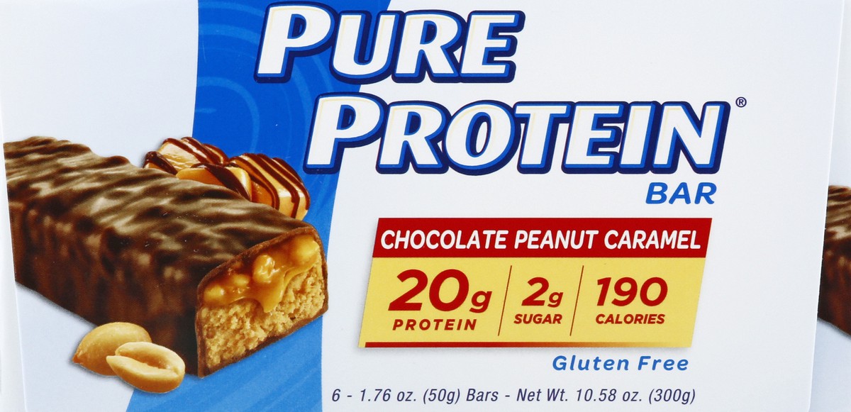 slide 2 of 6, Pure Protein Revolution Caramel Peanut Bars, 6 ct; 1.76 oz