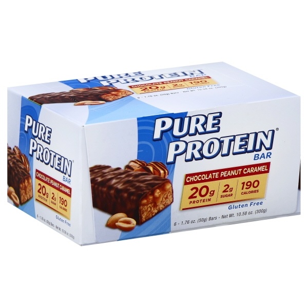 slide 1 of 6, Pure Protein Revolution Caramel Peanut Bars, 6 ct; 1.76 oz