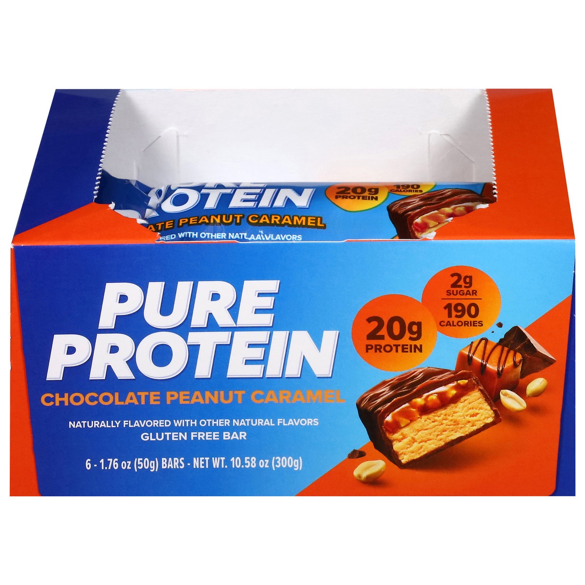 slide 1 of 6, Pure Protein Revolution Caramel Peanut Bars, 6 ct; 1.76 oz