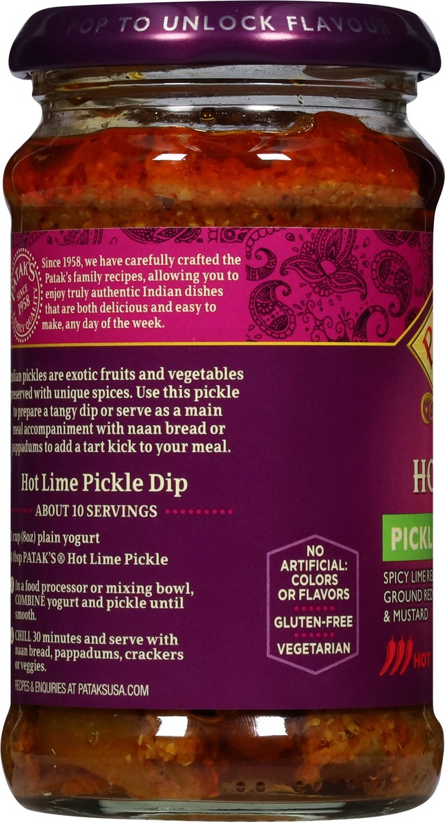 slide 13 of 13, Patak's Hot Lime Relish, 10 oz