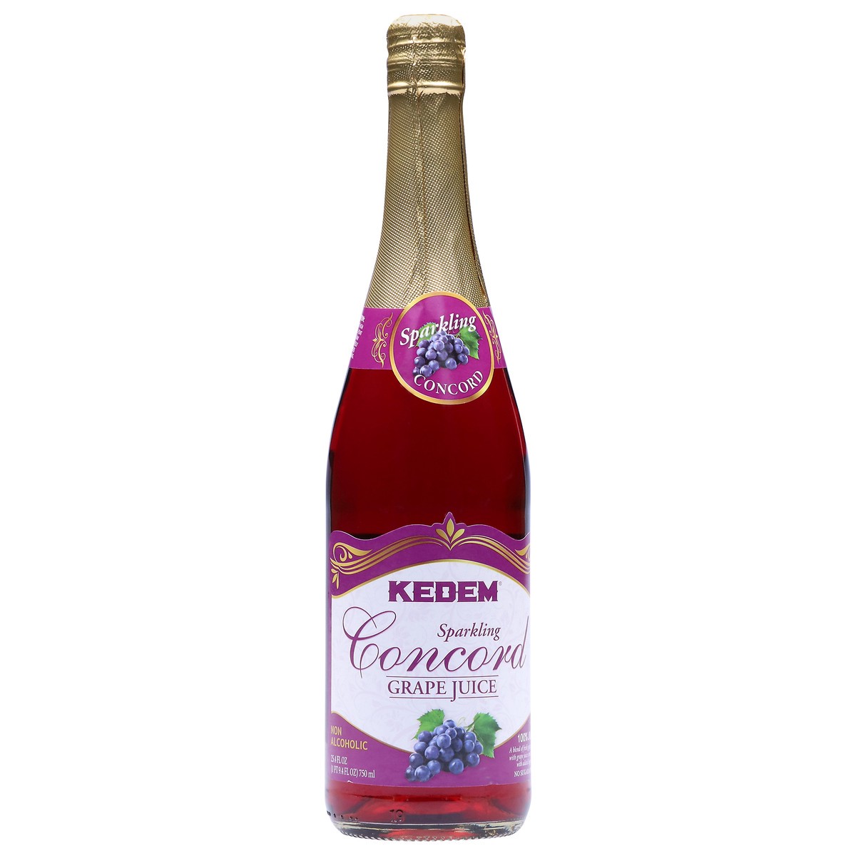slide 8 of 9, Kedem Non Alcoholic Concord Sparkling Grape 100% Juice - 750 ml, 750 ml