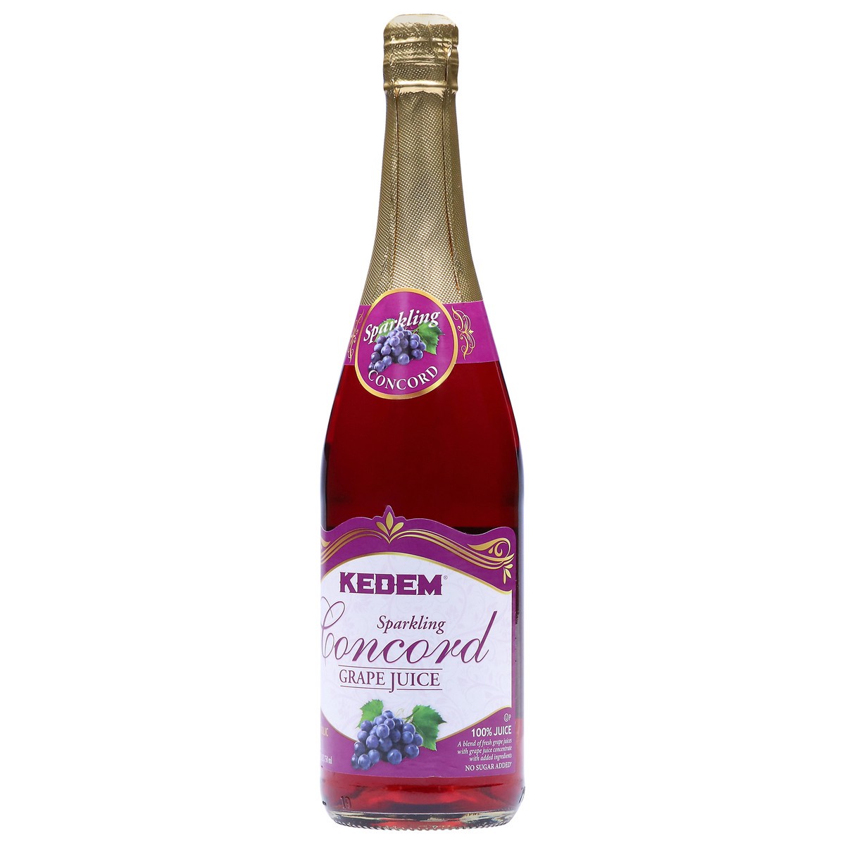 slide 6 of 9, Kedem Non Alcoholic Concord Sparkling Grape 100% Juice - 750 ml, 750 ml