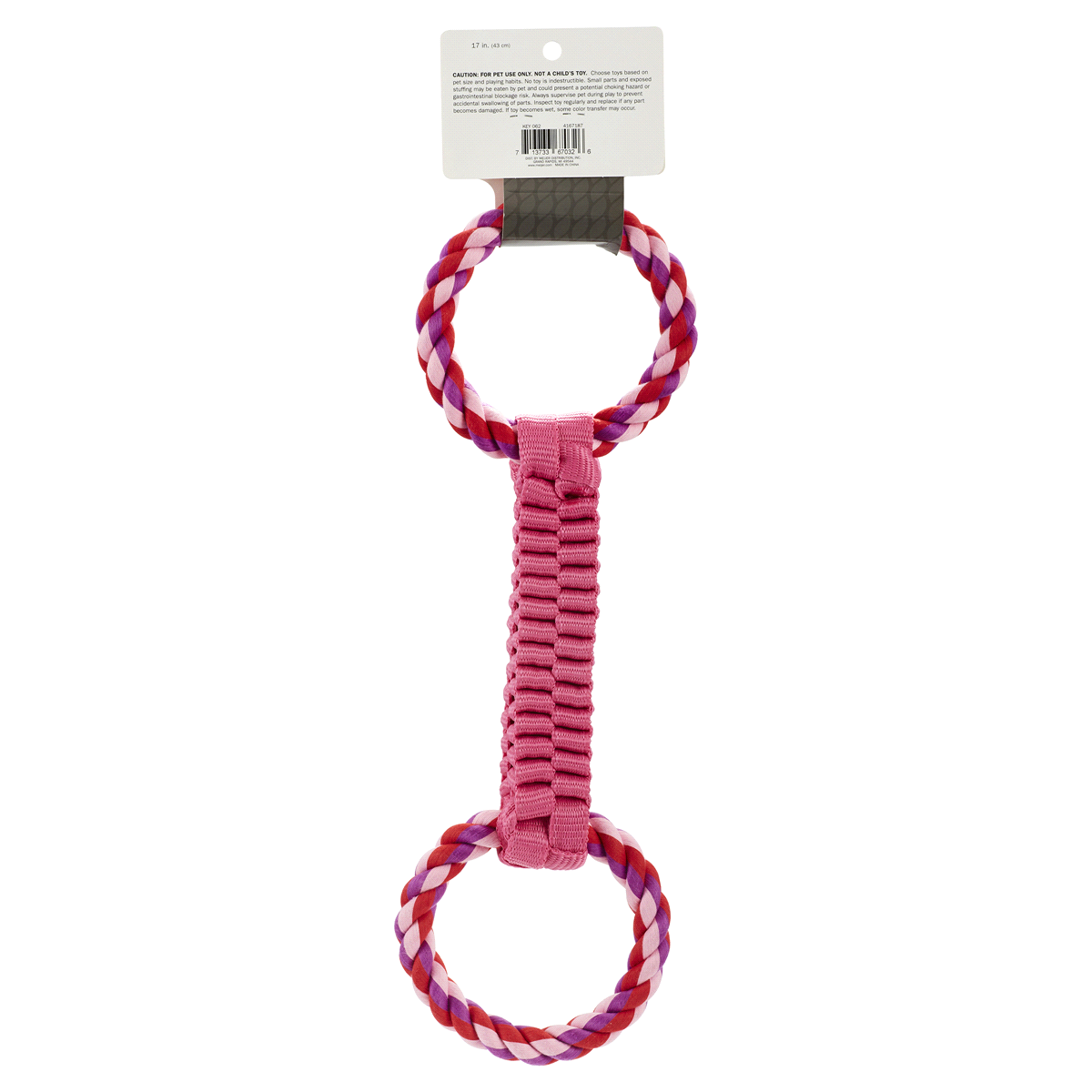 slide 2 of 2, Meijer Square Braid Tug Rope Dog Toy, 17 in, 1 EA      