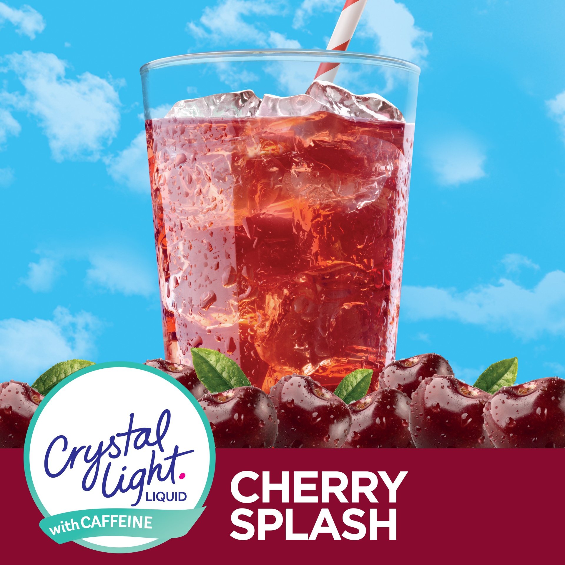 slide 2 of 7, Crystal Light Liquid Cherry Splash Naturally Flavored Drink Mix with Caffeine, 1.62 oz