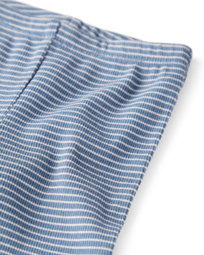 slide 2 of 3, Littleplanet Baby 2-Piece Organic Cotton Ribbed Knit Set Blue Stripes 9M, 2 pc