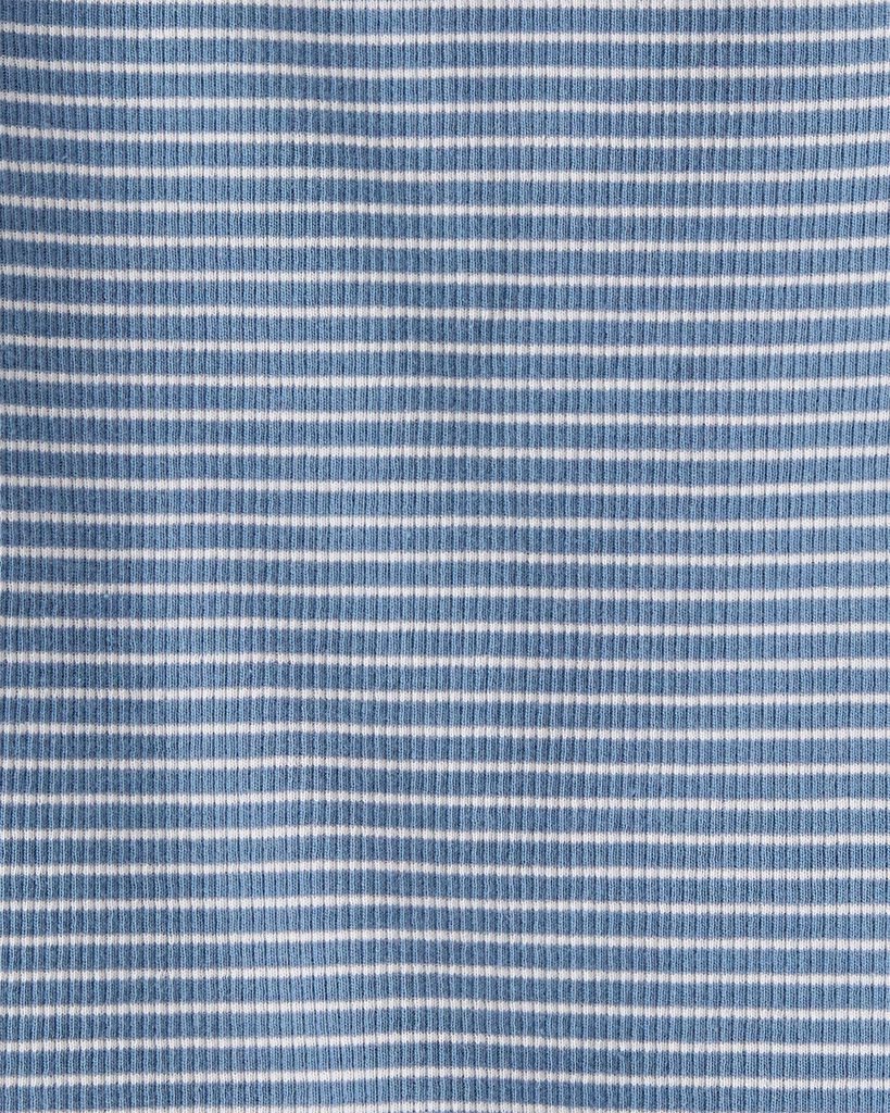 slide 3 of 3, Littleplanet Baby 2-Piece Organic Cotton Ribbed Knit Set Blue Stripes 9M, 2 pc