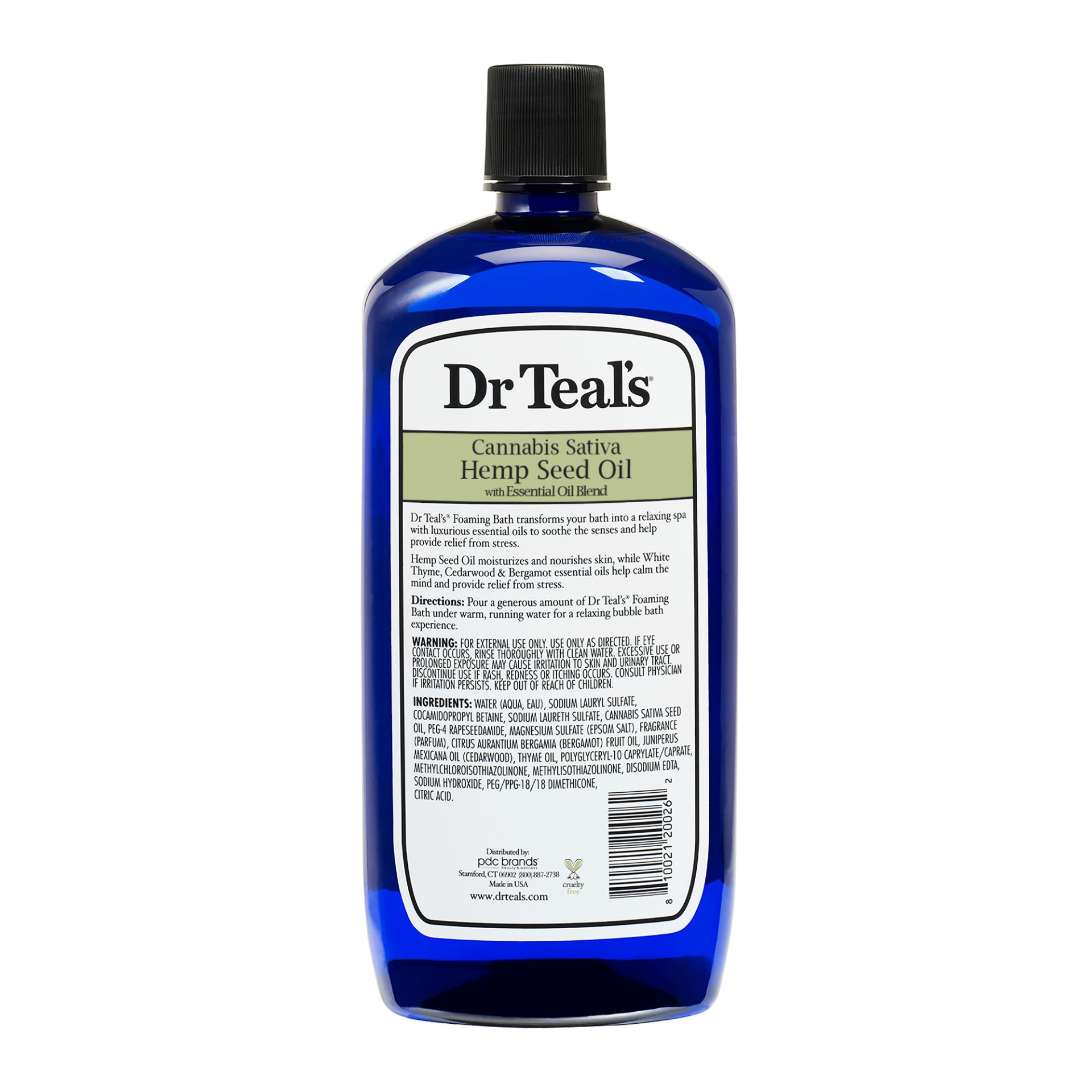 slide 2 of 2, Dr. Teal's Hemp Foaming Bath, 34 oz