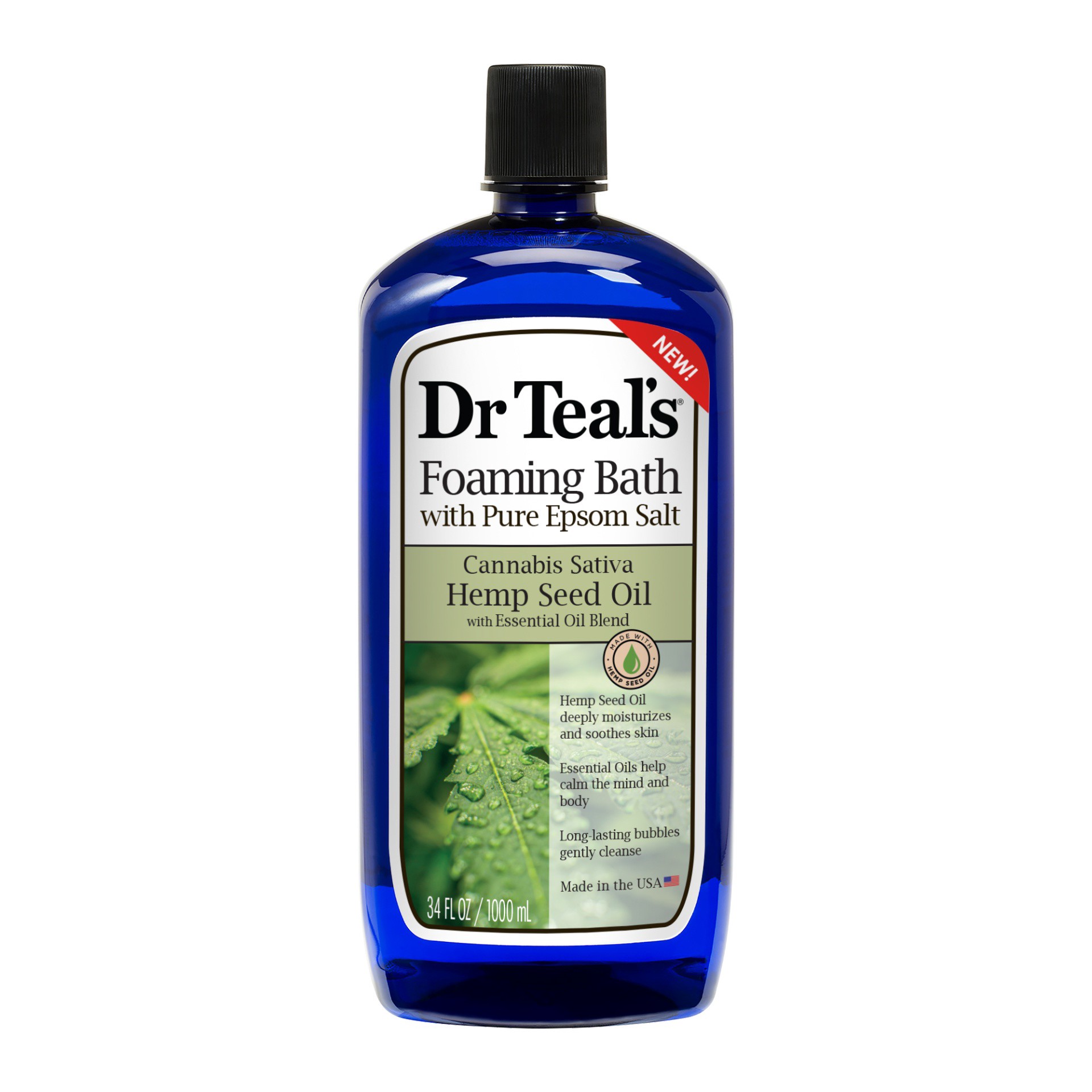 slide 1 of 2, Dr. Teal's Hemp Foaming Bath, 34 oz