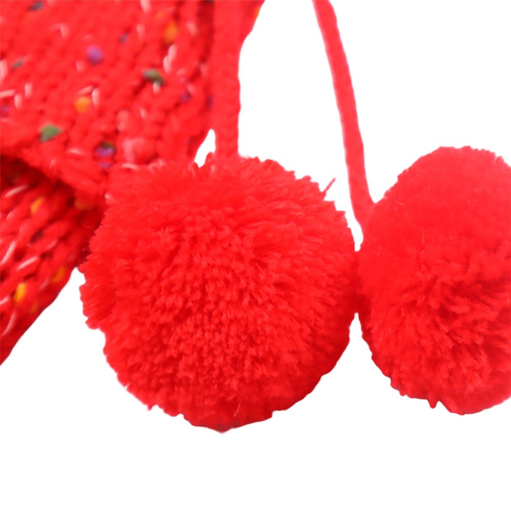 slide 2 of 3, 18" Red Knit Stocking With Pom Poms By Ashland, 18 in