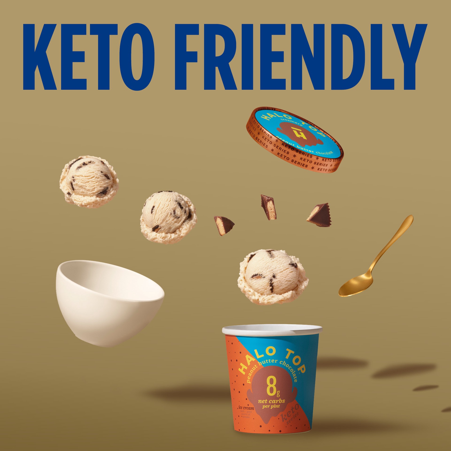 slide 2 of 5, Halo Top Keto Vanilla Bean Frozen Dessert Pint, 16 fl oz, 16 fl oz