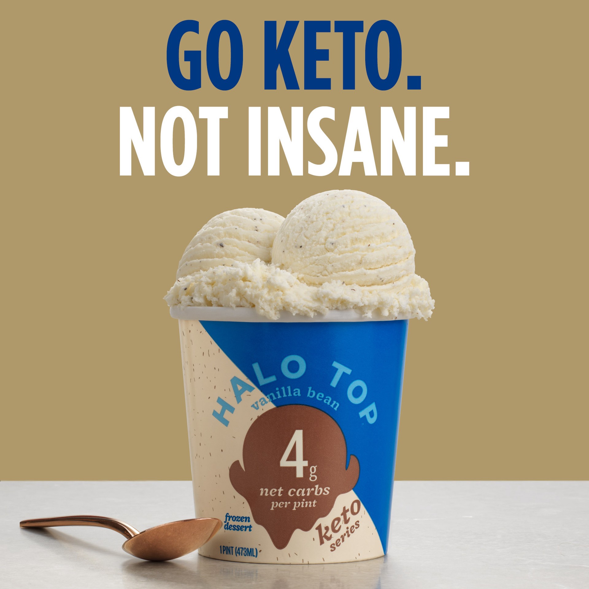 slide 5 of 5, Halo Top Keto Vanilla Bean Frozen Dessert Pint, 16 fl oz, 16 fl oz