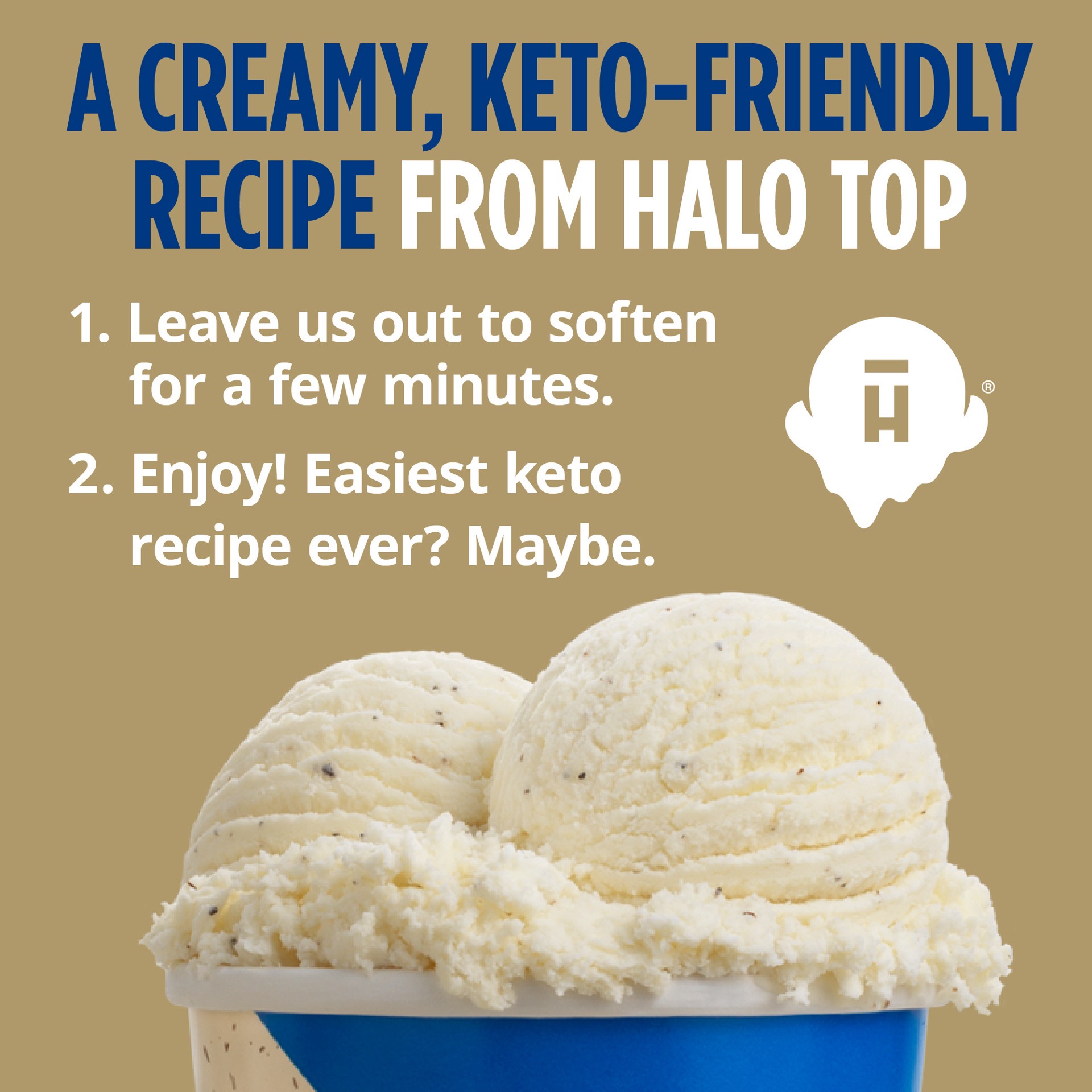 slide 3 of 5, Halo Top Keto Vanilla Bean Frozen Dessert Pint, 16 fl oz, 16 fl oz