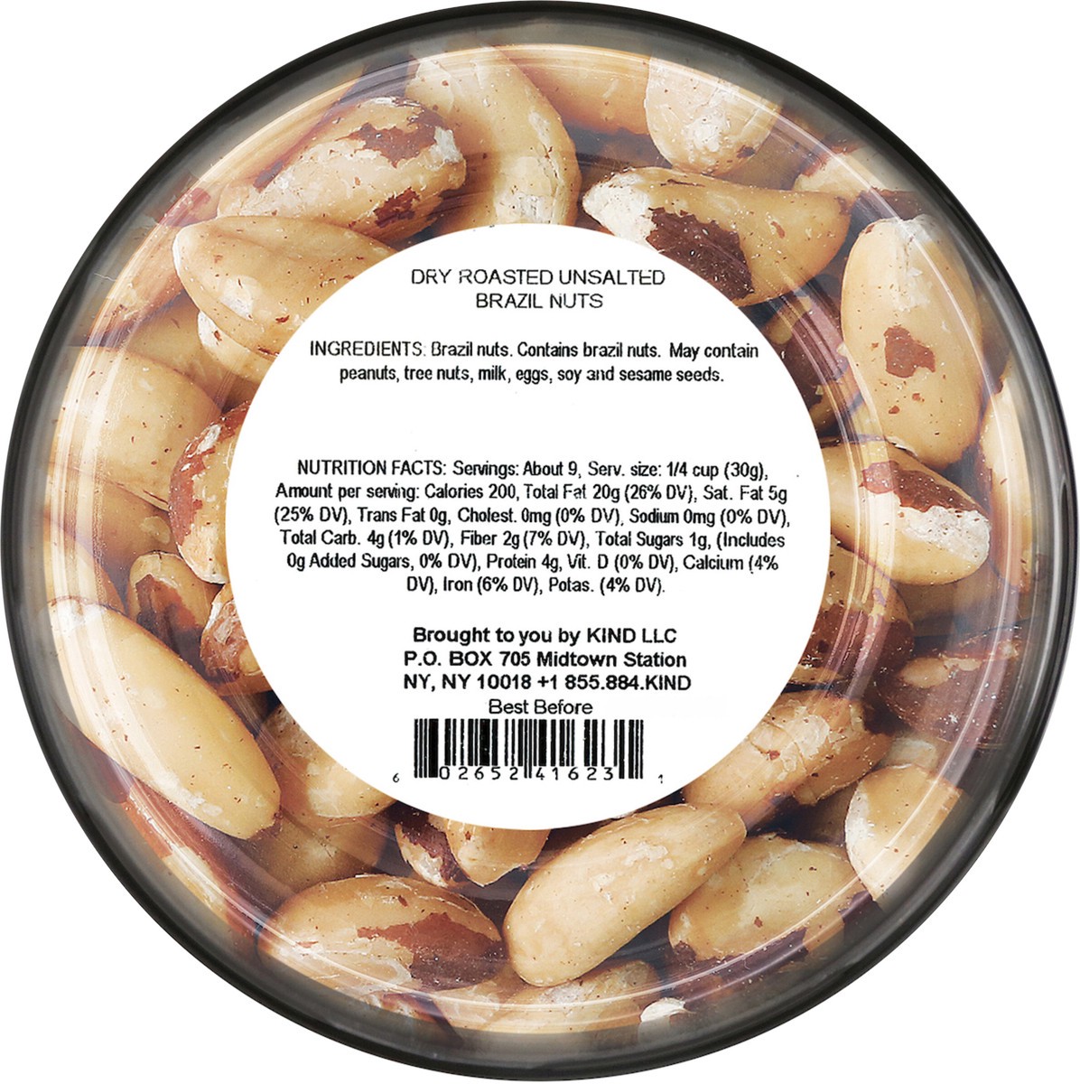 slide 4 of 4, KIND Dry Roasted Unsalted Brazil Nuts, 9.0 OZ, 9 oz