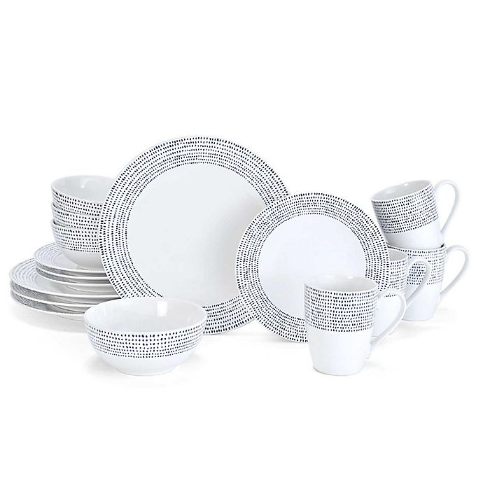 slide 1 of 1, Mikasa Daylen Dinnerware Set - Cobalt, 16 ct