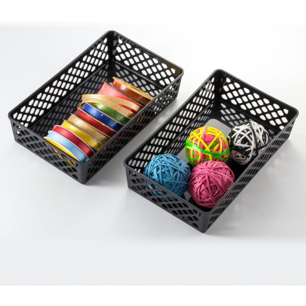 slide 5 of 7, Officemate Acheiva Supply Basket - 2 Pack - Black, 2 ct