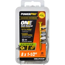 PowerPro ONE Multi-Material Screw Exterior Flat Head Bronze-Plated #8 x 1-1/2''