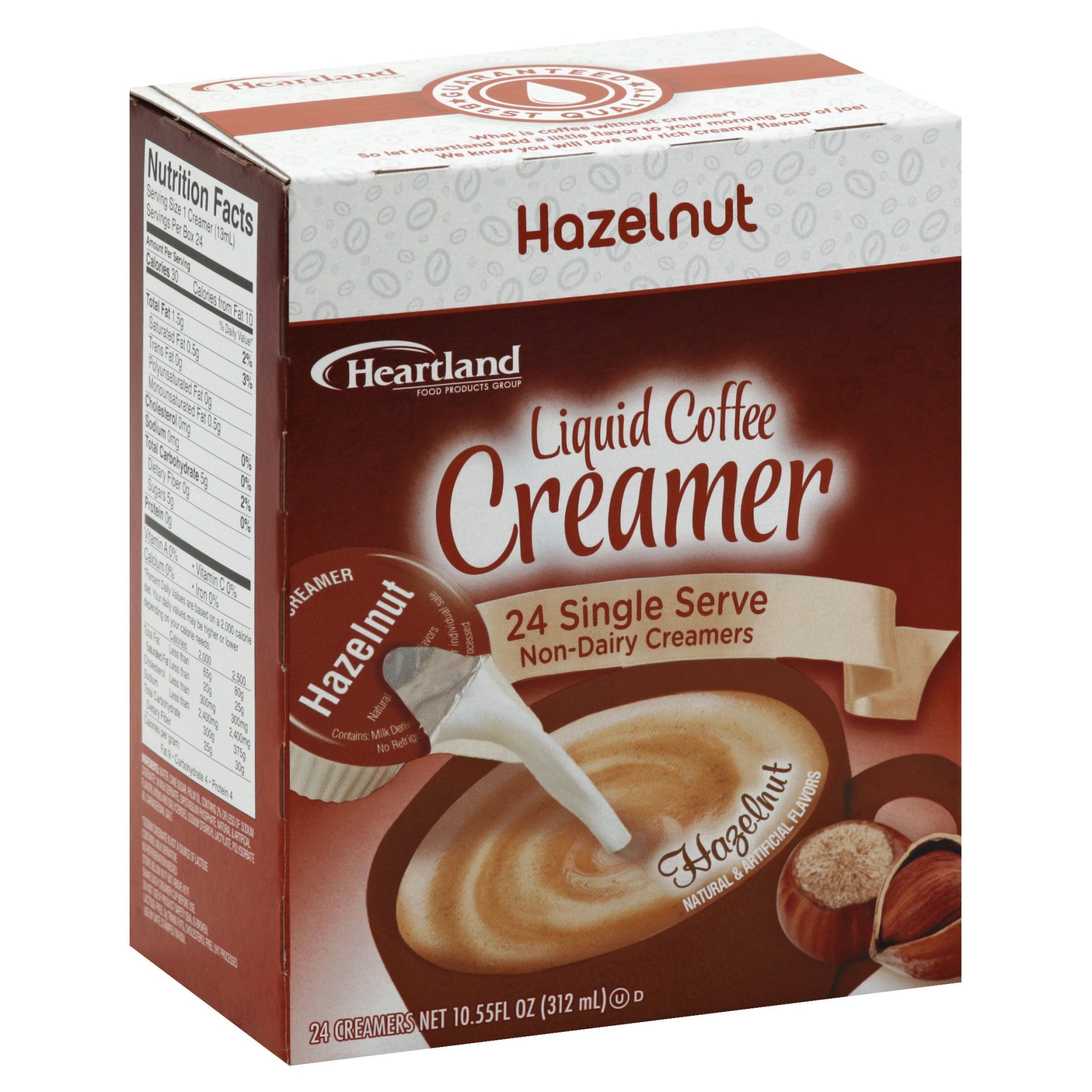 slide 1 of 1, Heartland Liquid Coffee Creamer - Hazelnut, 24 ct