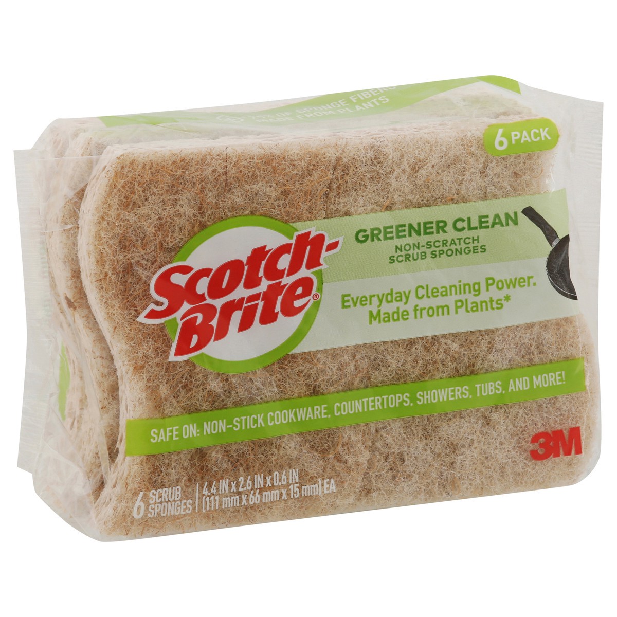 slide 2 of 9, Scotch-Brite 6 Pack Greener Clean Scrub Sponges 6 6 ea, 6 ct