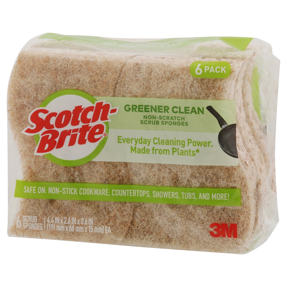 slide 3 of 9, Scotch-Brite 6 Pack Greener Clean Scrub Sponges 6 6 ea, 6 ct