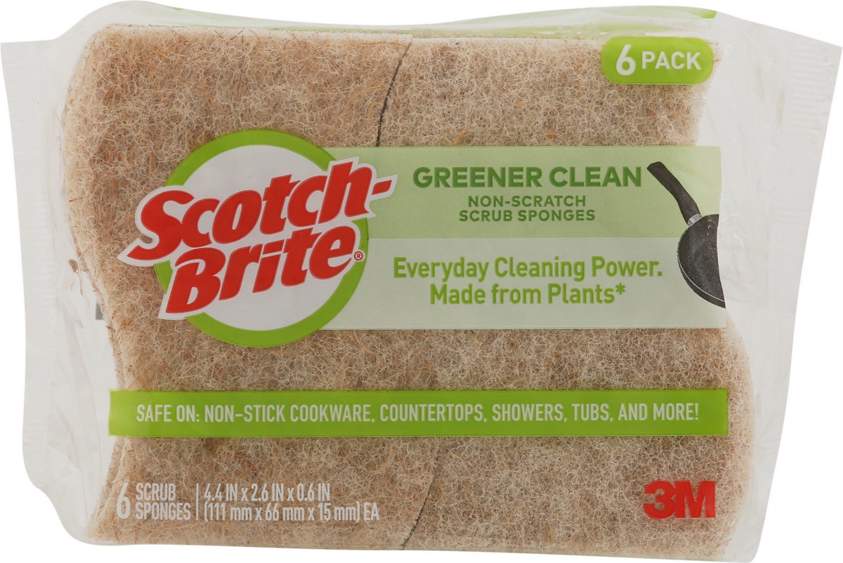 slide 6 of 9, Scotch-Brite 6 Pack Greener Clean Scrub Sponges 6 6 ea, 6 ct