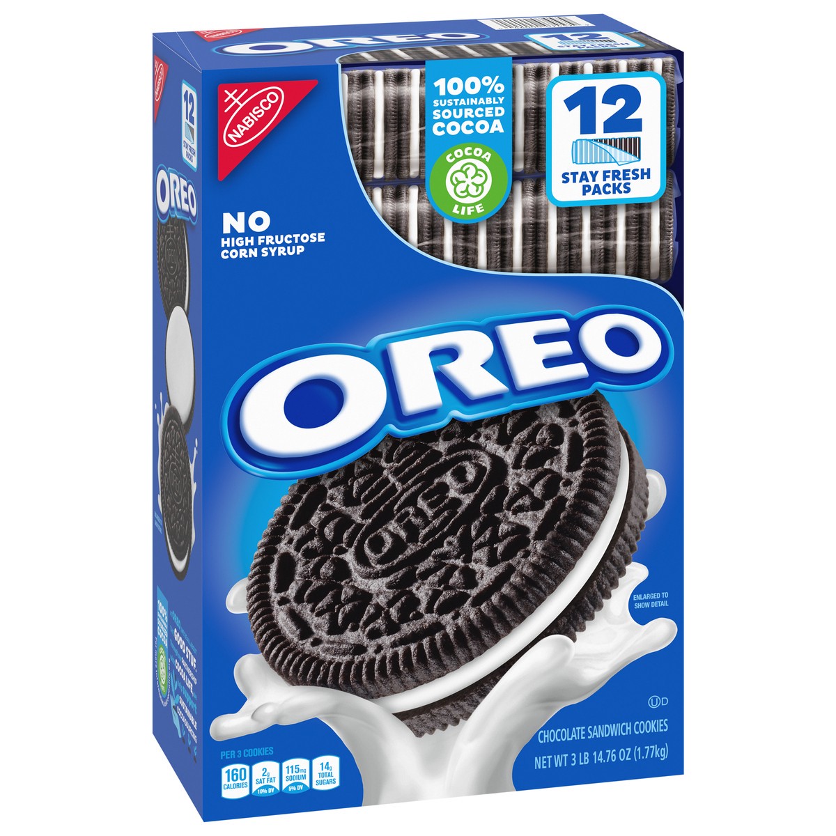 slide 8 of 9, OREO Chocolate Sandwich Cookies, 62.76 oz (12 Sleeves), 12 ct