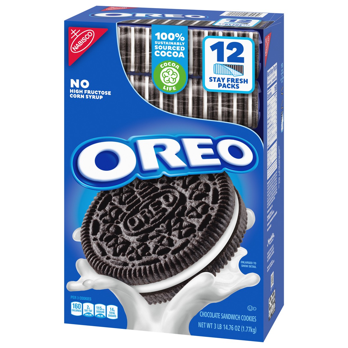 slide 2 of 9, OREO Chocolate Sandwich Cookies, 62.76 oz (12 Sleeves), 12 ct