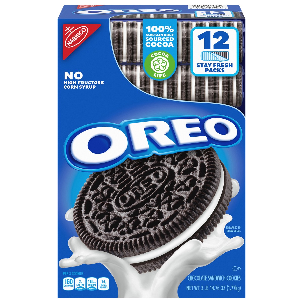 slide 1 of 9, OREO Chocolate Sandwich Cookies, 62.76 oz (12 Sleeves), 12 ct