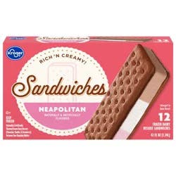 Kroger Neapolitan Snowboard Ice Cream Sandwiches