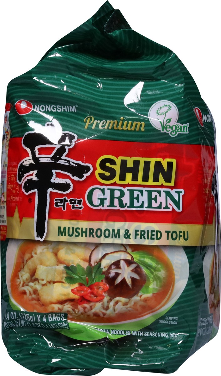 slide 10 of 13, Nongshim Premium Shin Green Ramyun Noodles with Seasoning Mix 4 - 4.4 oz Bags, 4 ct