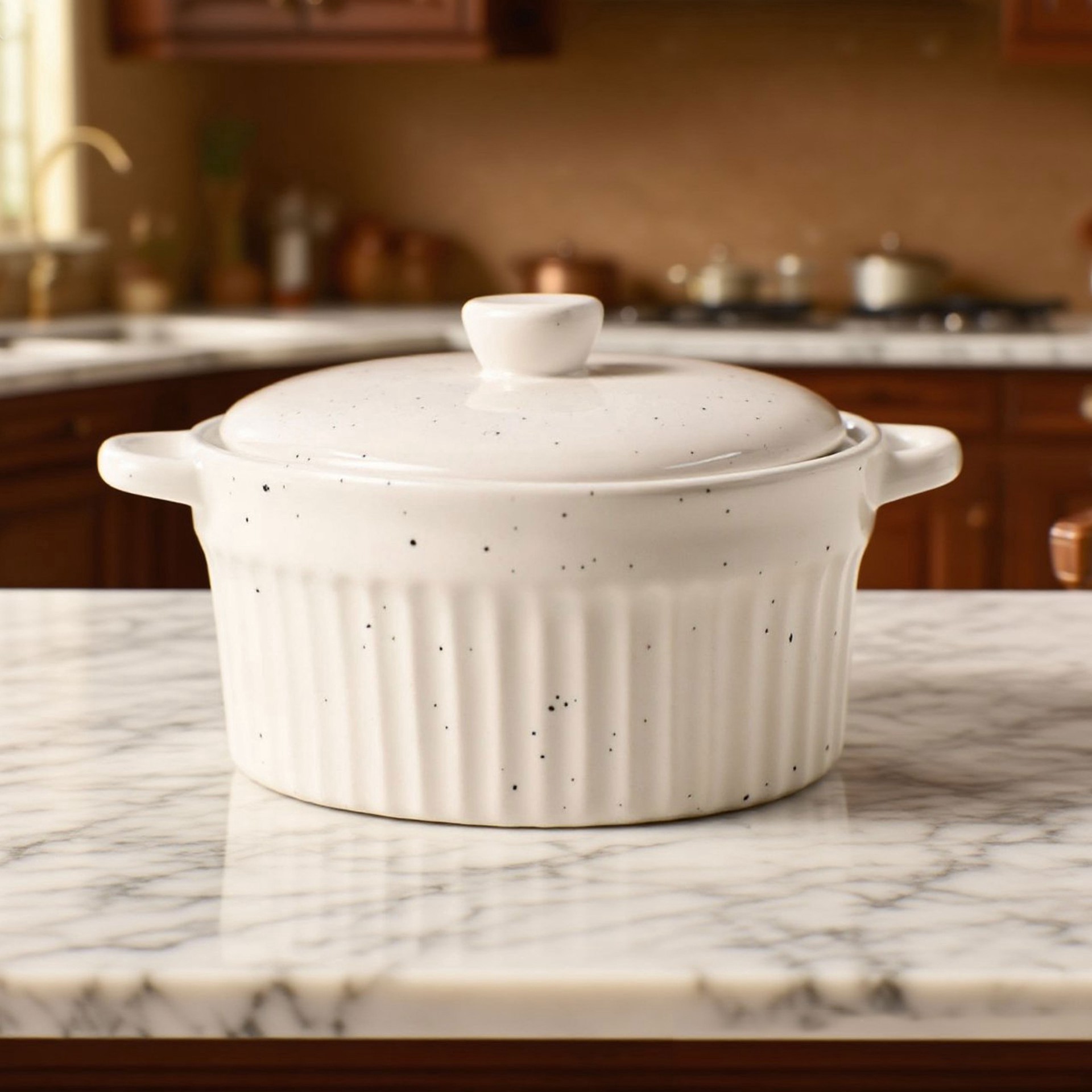 slide 3 of 4, 5" White Ceramic Ramekin By Ashland, 5 in