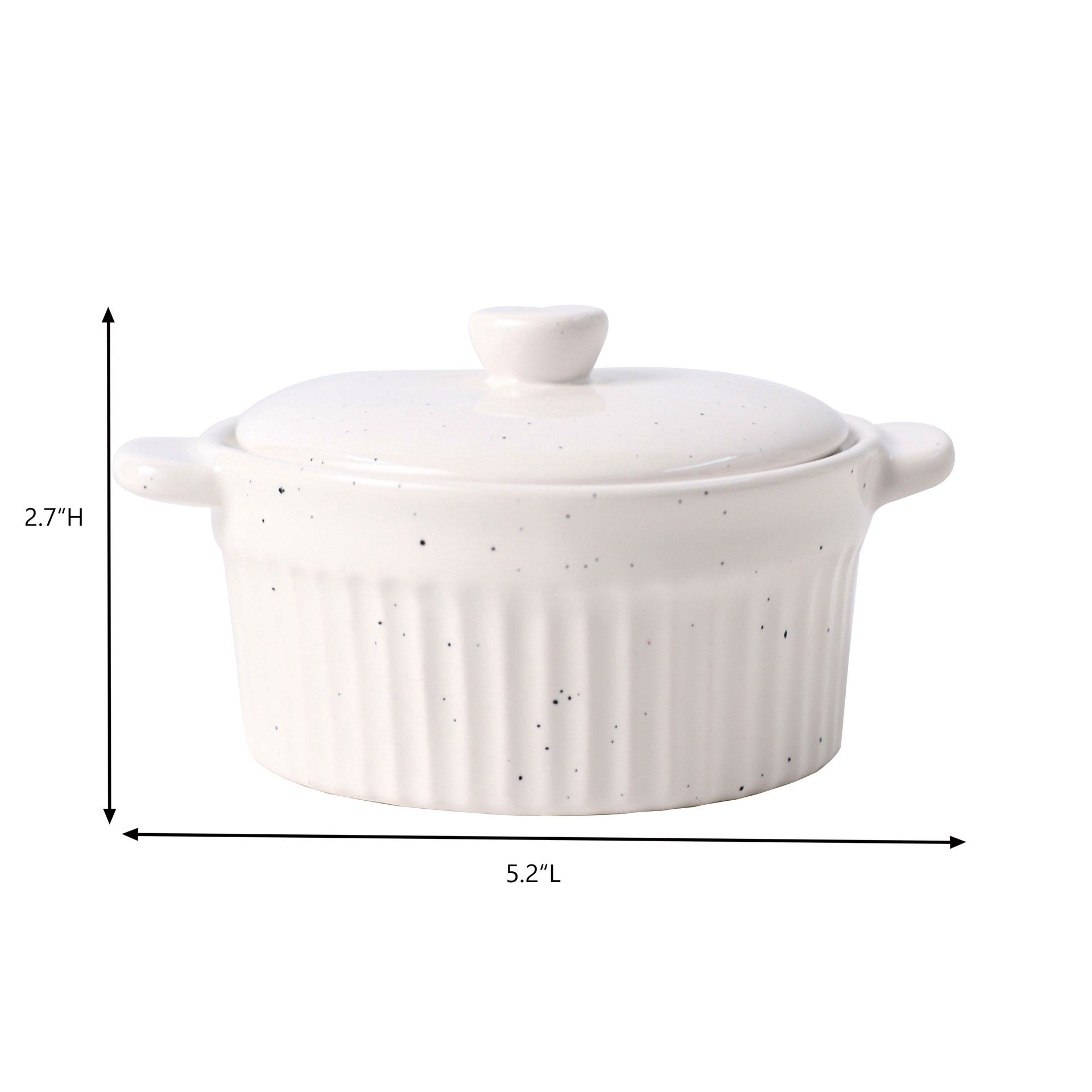 slide 4 of 4, 5" White Ceramic Ramekin By Ashland, 5 in